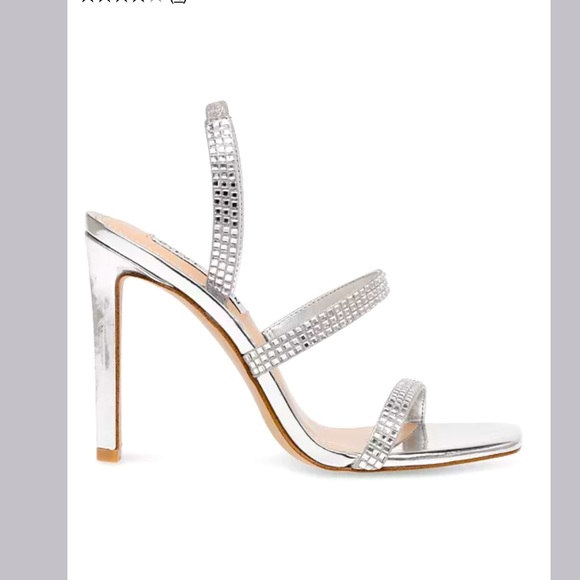 STEVE MADDEN “Gracey” Rhinestone Strappy Stiletto Sandals - Picture 5 of 12